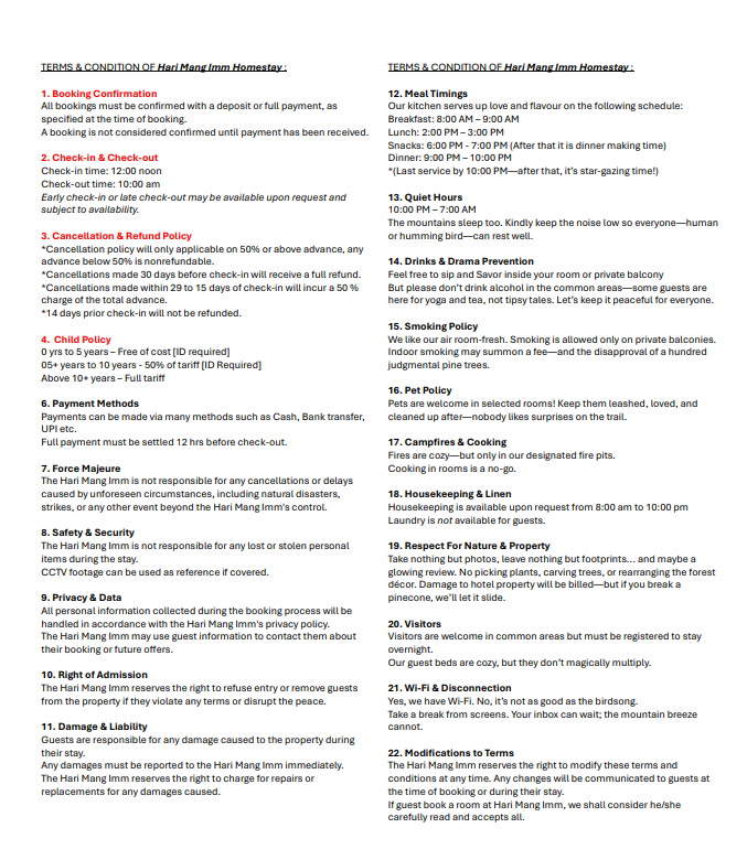 Hari Mang Imm Homestay| Peshok | Offbeat Darjeeling